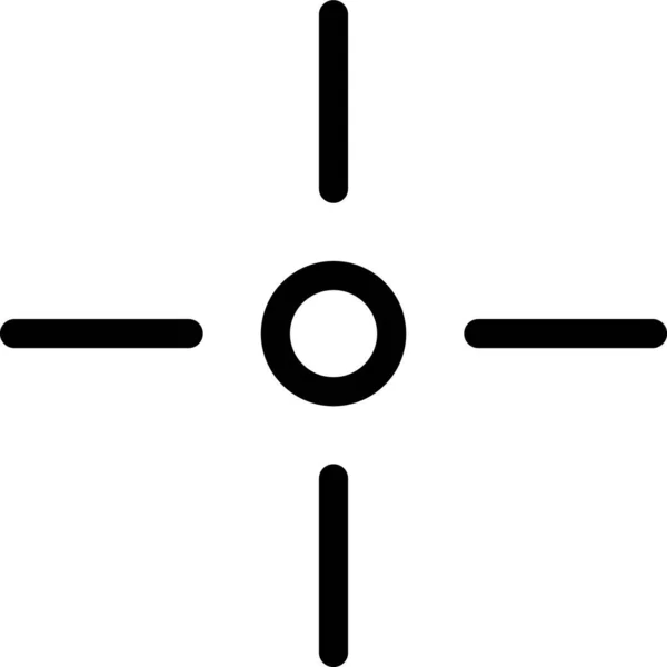 Crosshair Curseur Sélectionner Icône Dans Style Contour — Image vectorielle