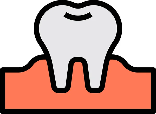 Ícone Médico Dentista Dentário Estilo Esboço Preenchido —  Vetores de Stock