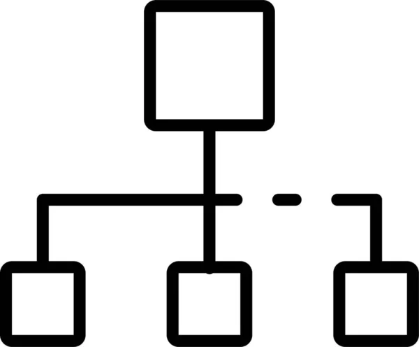 Flödesdiagram Plan Sekvens Ikon — Stock vektor