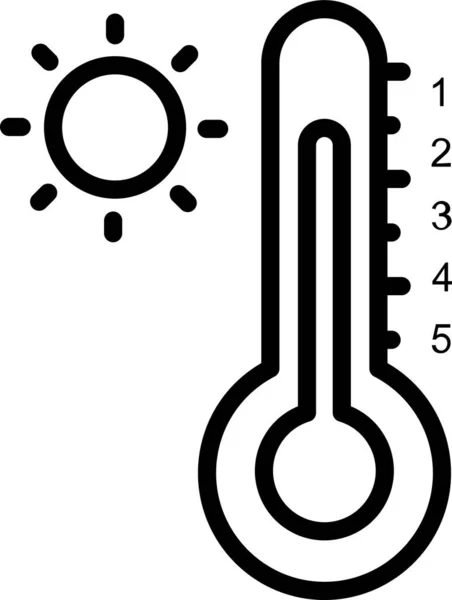 Warm Weer Zon Pictogram — Stockvector