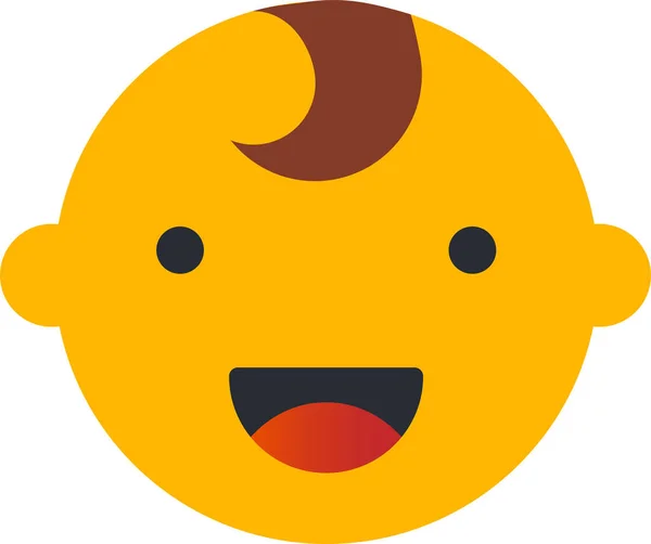 Avatar Jongen Emoji Icoon Platte Stijl — Stockvector