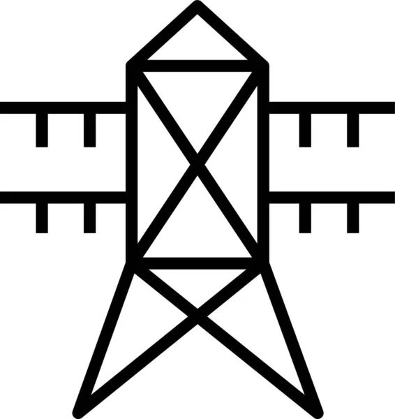 Ikon Menara Listrik Elektronik - Stok Vektor