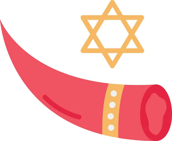 Ícone Escudo Estrela Judaica — Vetor de Stock