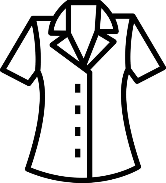 Ένδυμα Μόδα Ρούχα Εικονίδιο Στυλ Περίγραμμα — Διανυσματικό Αρχείο