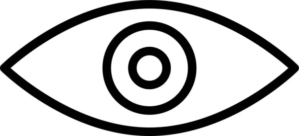 Ögonseende Ikonen Konturstil — Stock vektor