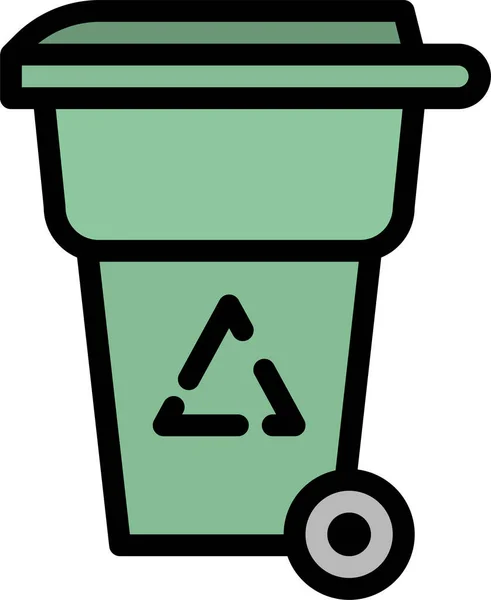 Ikona Recyklace Odpadků Stylu Vyplněného Osnovy — Stockový vektor