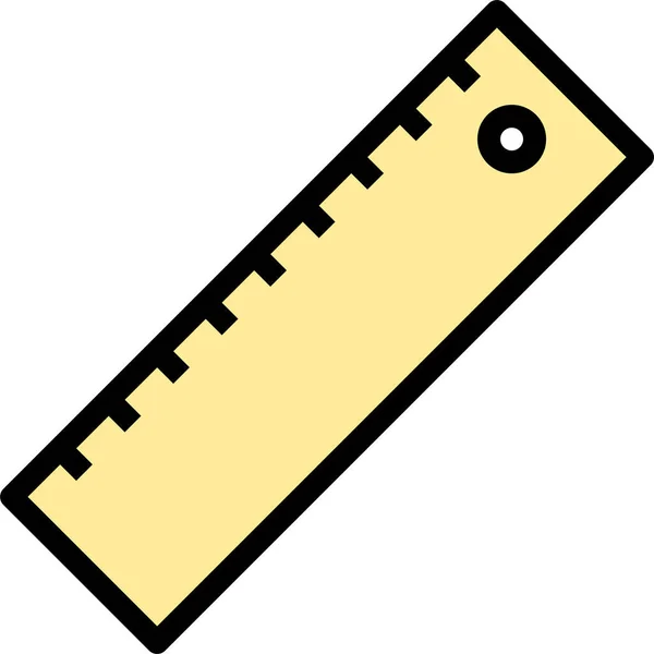 Ícone Ferramenta Régua Diversa Estilo Esboço Preenchido —  Vetores de Stock