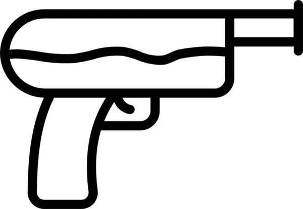 Иконка Водяного Пистолета Стиле Наброска — стоковый вектор