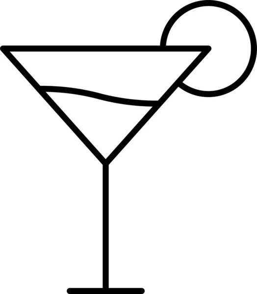 Cóctel Bebidas Alcohólicas Icono — Archivo Imágenes Vectoriales