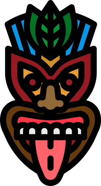 文化Hawaii面具图标 — 图库矢量图片