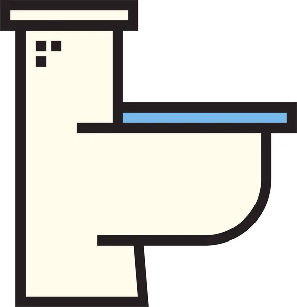 Ausstattung Home Toilette Ikone Ausgefüllten Umriss Stil — Stockvektor