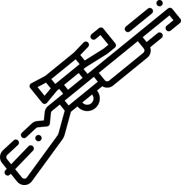 Pistola Pistola Rifle Icono Estilo Esquema — Vector de stock