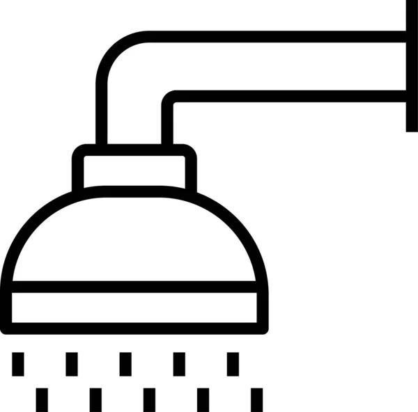 Icono Higiene Del Agua Baño Estilo Esquema — Archivo Imágenes Vectoriales