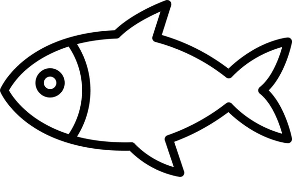 鱼类肉类动物图标 — 图库矢量图片