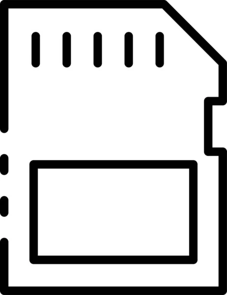 Geheugenkaart Micro Icoon — Stockvector