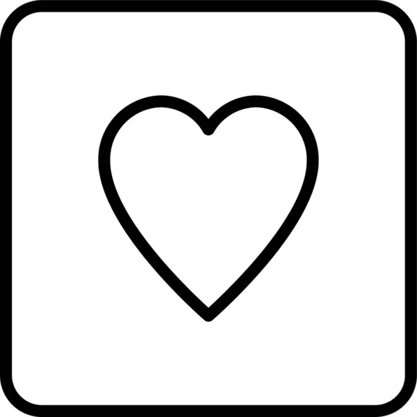Love Peace Icon Outline Style — стоковый вектор