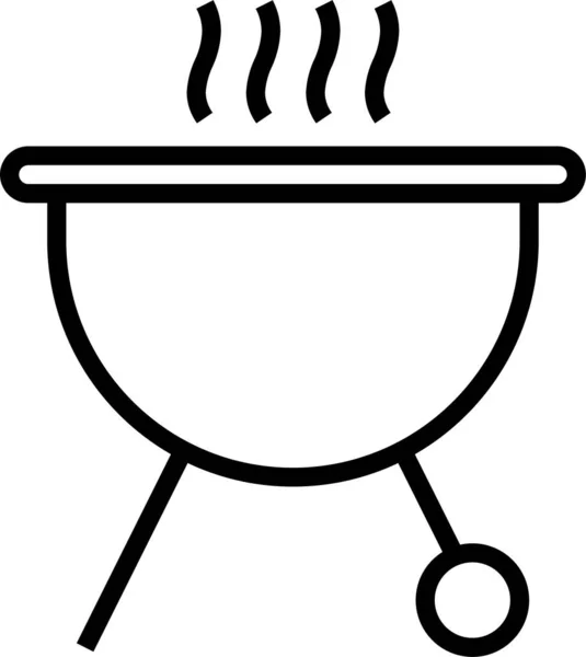 烹调烧烤烧烤图标 轮廓式 — 图库矢量图片