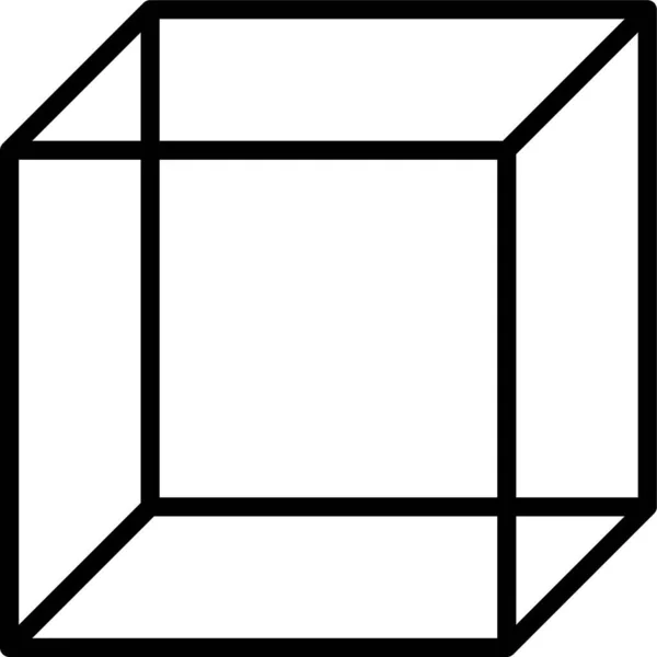 Cube Modifier Icône Outil Dans Style Contour — Image vectorielle