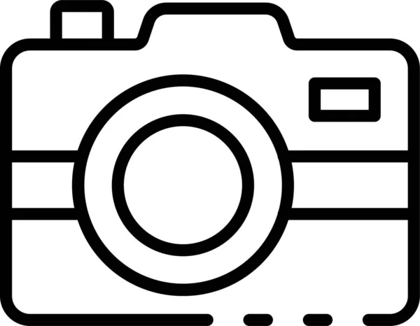 Camera Foto Technologie Icoon Grote Lijnen Stijl — Stockvector