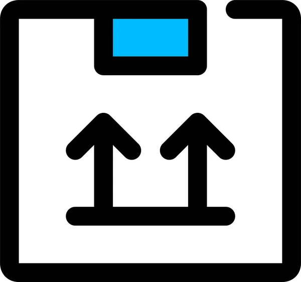 Paketversand Symbol Ausgefüllter Form — Stockvektor