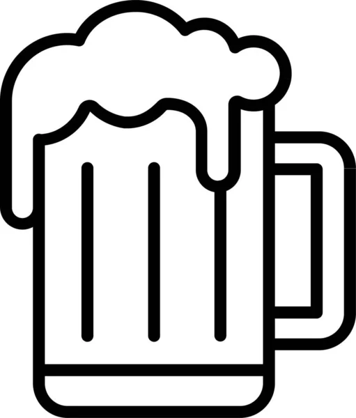 Bebida Alcoólica Cerveja Ícone Estilo Esboço — Vetor de Stock