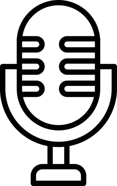 Microphone Technology Vintage Icon — Stock Vector