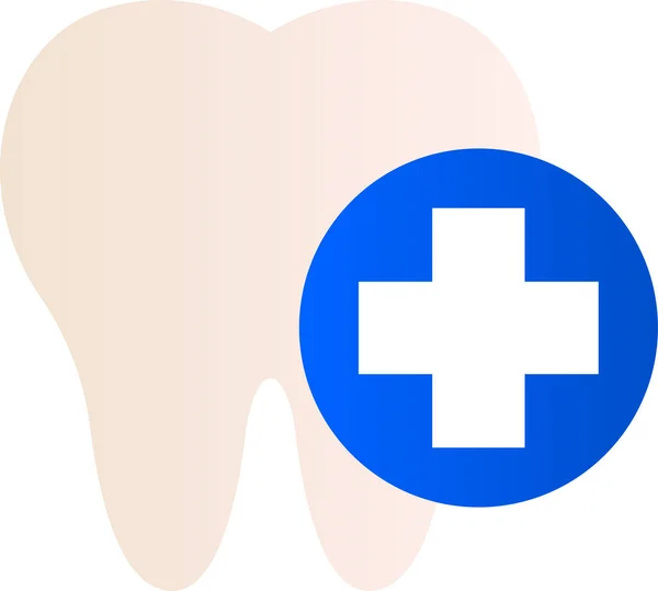 牙科护理图标 扁平风格 — 图库矢量图片