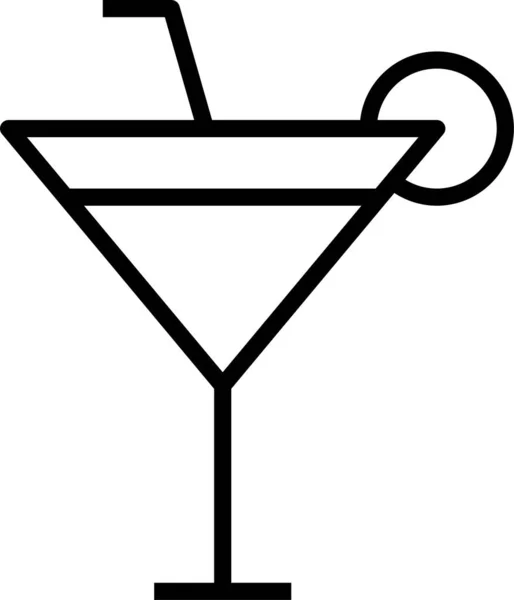 鸡尾酒马提尼酒精图标 — 图库矢量图片