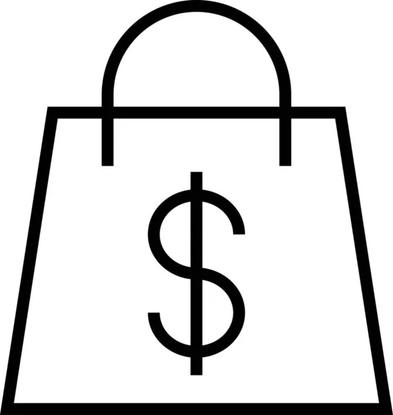 Shopping Bag Εικονίδιο Αγοραστή — Διανυσματικό Αρχείο