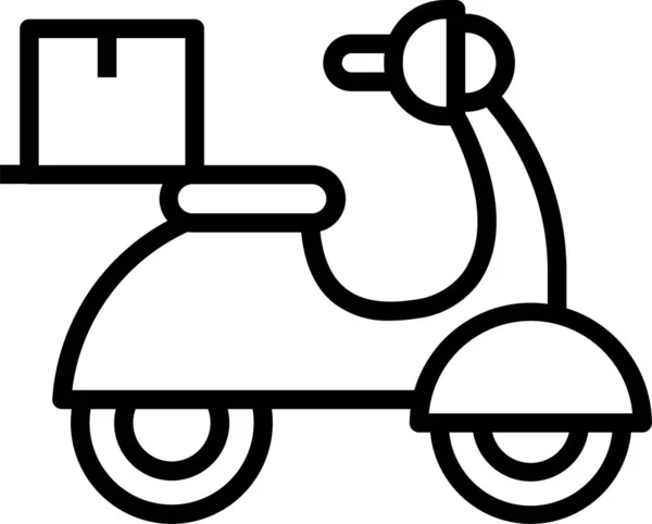 Scooter Delivery Cargo Icon — Stock Vector