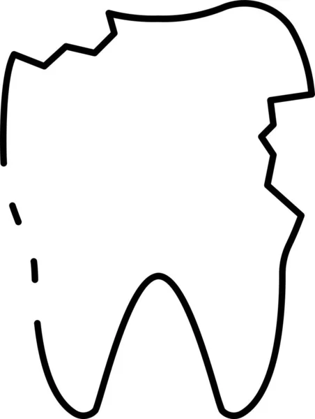 Значок Стоматологической Помощи Стиле Наброска — стоковый вектор