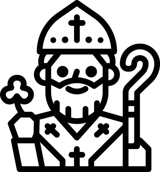 Priest Saint Patricks Icon — Stock Vector