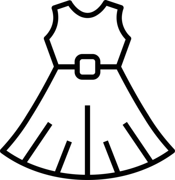 Frock Clothing Party Icon Outline Style — Stock Vector