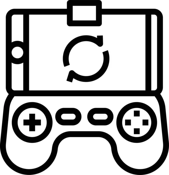 Controller Game Mobile Icon Outline Style — Stock Vector