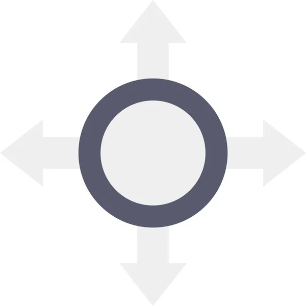 Kreis Symbol Vergrößern — Stockvektor