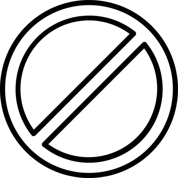 Proibir Ícone Proibição Proibida Estilo Esboço —  Vetores de Stock
