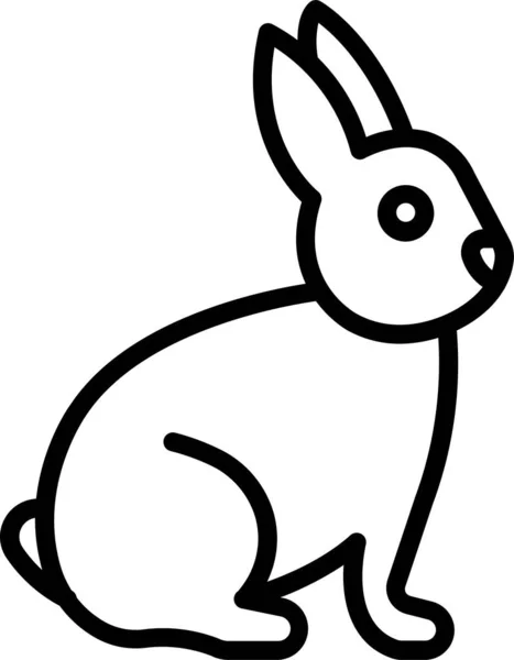 Taslak Biçiminde Paskalya Tavşanı Simgesi — Stok Vektör