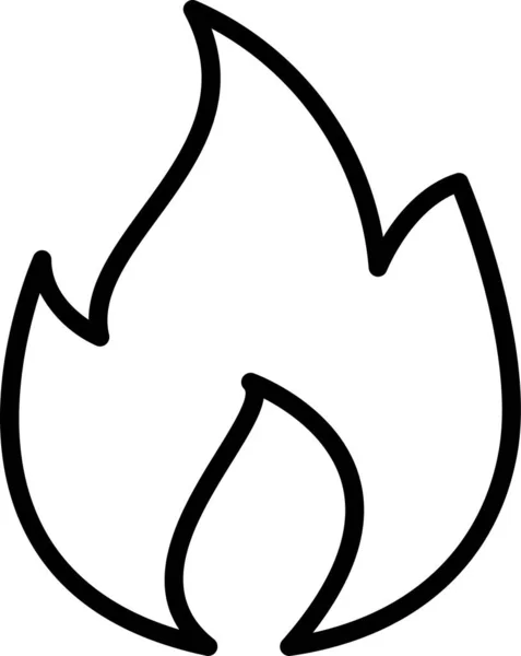 Flame Danger Burning Icon — Stock Vector