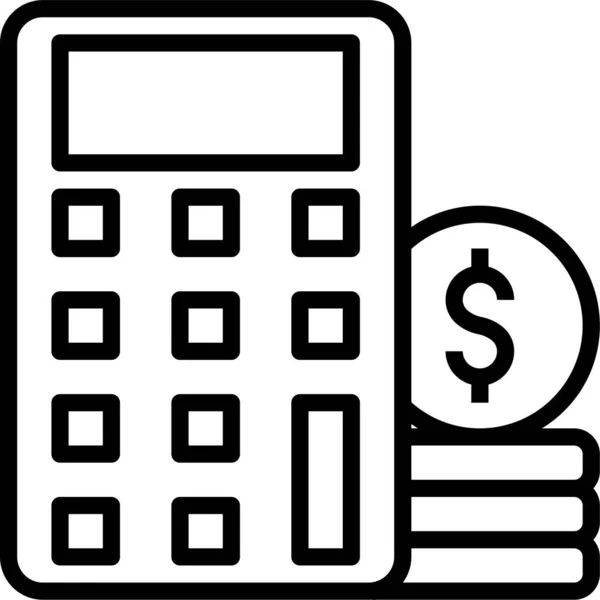Kalkulator Obliczyć Ikonę Narzędzia — Wektor stockowy