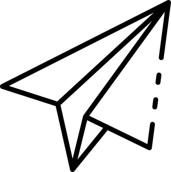 Papier Vliegtuig Verzenden Pictogram — Stockvector