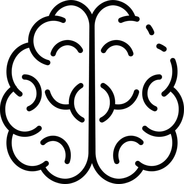 Ikona Lékařského Těla Mozku — Stockový vektor