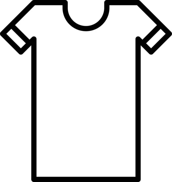 Icône Vêtement Tissu Chemise Dans Style Contour — Image vectorielle