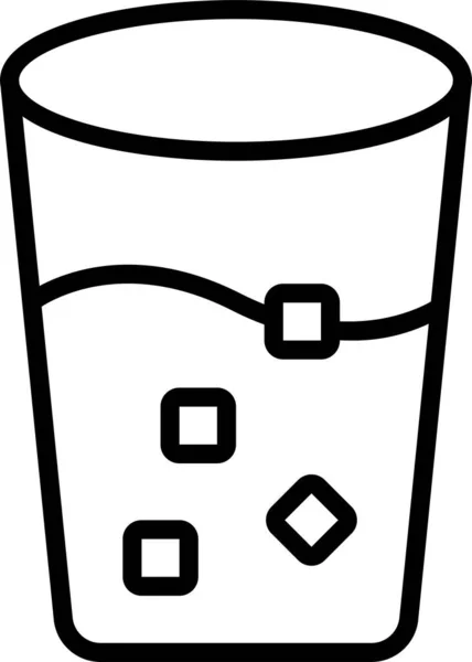 Icono Cóctel Bebidas Vidrio — Vector de stock