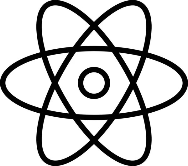 Atom Nuclear Science Icon — Stock Vector