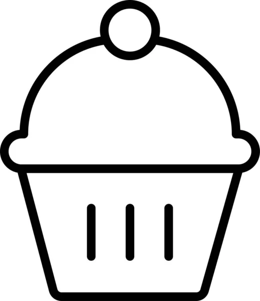 Muffinstårta Desserter Ikon — Stock vektor