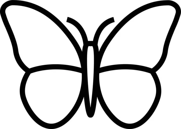 Иконка Насекомого Бабочки Стиле Контура — стоковый вектор