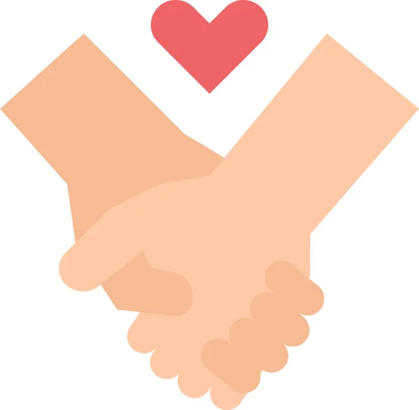 Give Hands Heart Icon Love Romance Category — Stock Vector
