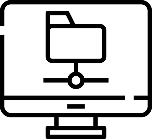Computer Monitor Screen Icon — Stock Vector
