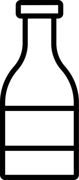 Vino Botella Bebida Icono — Archivo Imágenes Vectoriales