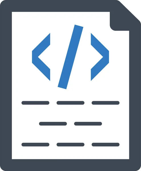Code Coding Html Icon Solid Style — 스톡 벡터